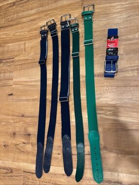 Youth Green, Navy and Royal Blue baseball belts